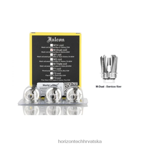 HorizonTech Falcon zavojnice (3 komada) 6PJ0P165 Horizon tech vape coils m-dvostruki mrežasti svitak 0,38 ohma