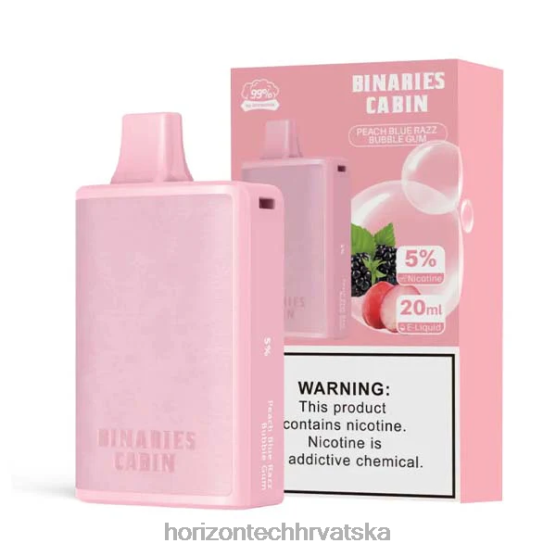 HorizonTech Binaries Cabin za jednokratnu upotrebu 20 ml 6PJ0P77 Horizon tech vape tank breskva plava razz žvakaća guma