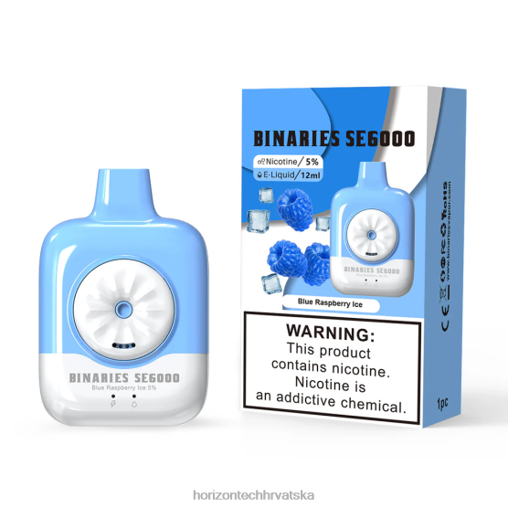 HorizonTech Binaries Cabin za jednokratnu upotrebu 12ml 6PJ0P125 Horizon tech vape coils led od plave maline