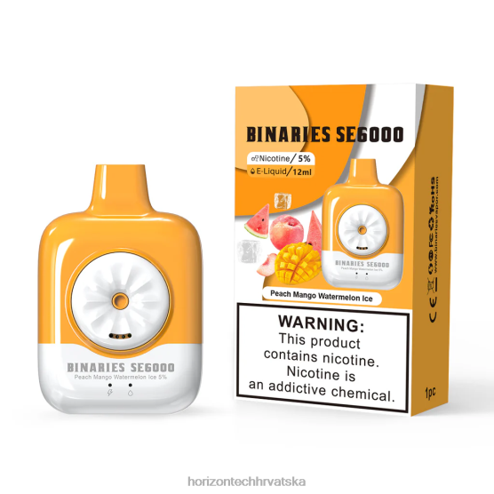 HorizonTech Binaries Cabin za jednokratnu upotrebu 12ml 6PJ0P143 HorizonTech vape hrvatska breskva mango lubenica led