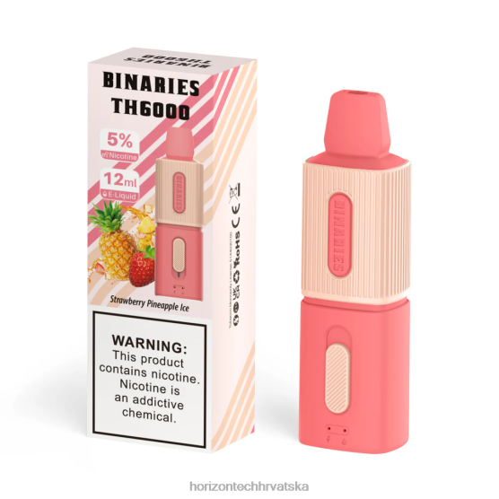 HorizonTech Binaries Cabin th6000 za jednokratnu upotrebu 12 ml 6PJ0P105 Horizon tech vape coils jagoda ananas led