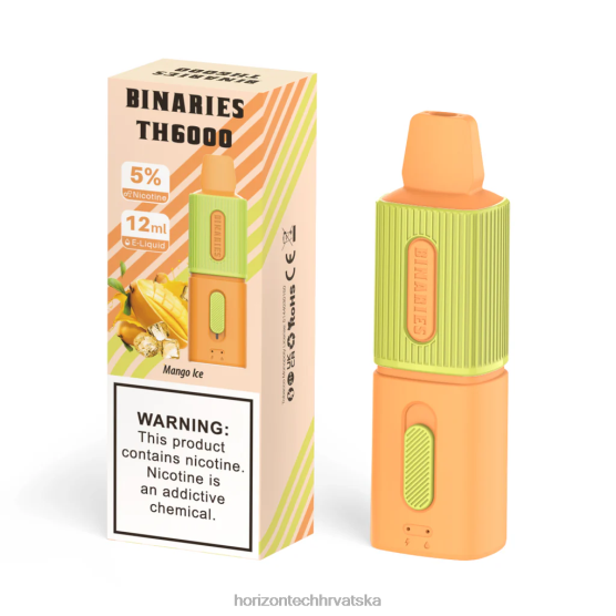 HorizonTech Binaries Cabin th6000 za jednokratnu upotrebu 12 ml 6PJ0P99 HorizonTech disposable vape led od manga